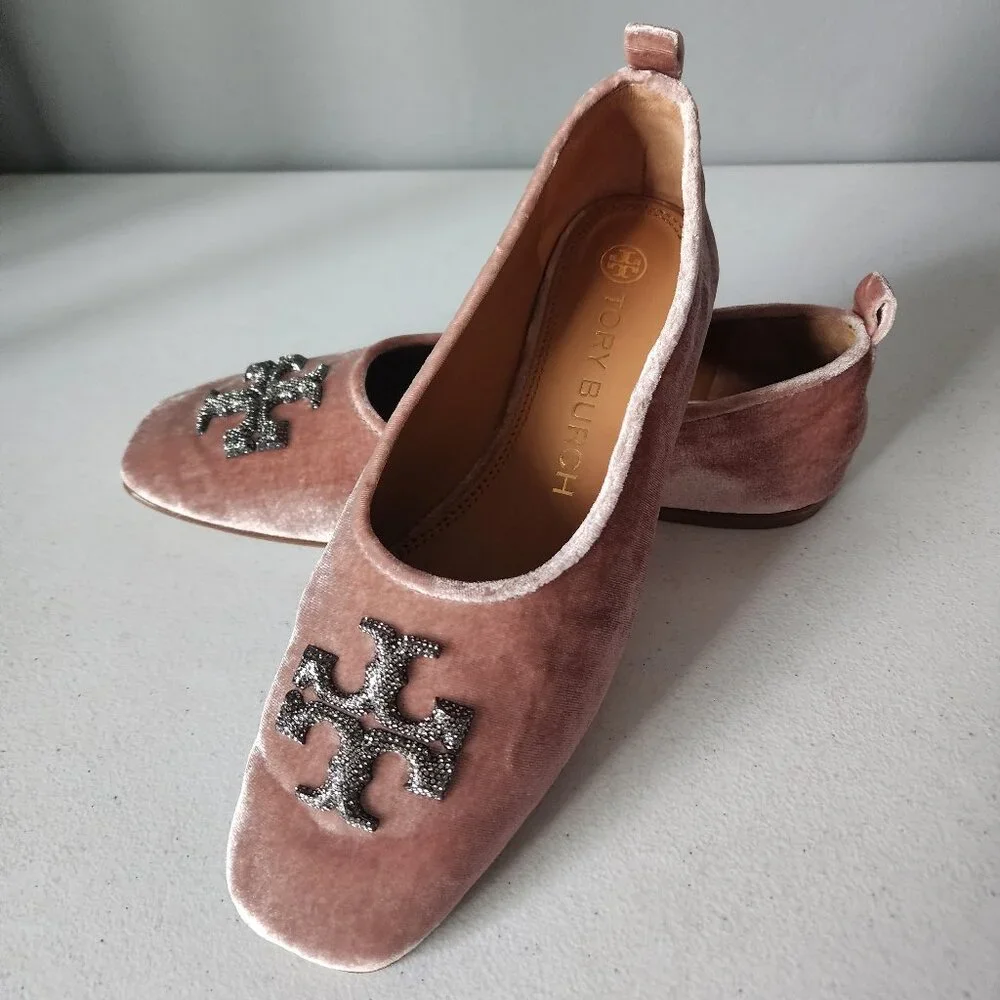 Tory Burch Velvet Ballet Flats "EUC" - Picture 10 of 16